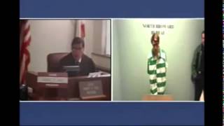 Broward County Bond Court  Smartass Inmate flipping off the judge [upl. by Mclaughlin]