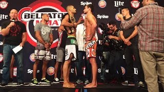 Bellator MMA Official Lima vs Koreshkov weighins [upl. by Goody]