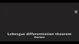 Lebesgue Differentiation Theorem First Version [upl. by Gemina871]