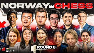 Norway Chess 2024 Round 7  ft Carlsen vs Nakamura Pragg vs Ding Liren Vaishali vs Humpy [upl. by Pliner335]