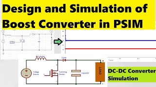 Boost Converter in PSIMDesign and Simulation  DCDC converter Simulation in PSIM [upl. by Studdard752]