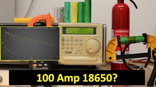 100 Amp lab test 18650 and 21700 lithiumion cells Sony LG and Samsung [upl. by Gilchrist]