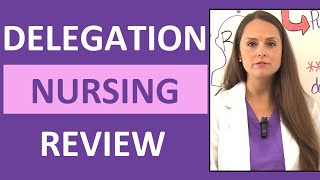 Delegation Nursing NCLEX Questions Review RNLPNUAP Duties Scope of Practice [upl. by Kcinom]