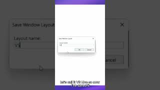 💾 Saving Windows Layouts in Visual Studio visualstudio vslive hottips [upl. by Nnaeiluj]