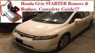 Honda Civic Starter Replacement amp Diagnosis [upl. by Holle529]