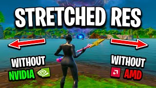 How To Get Stretched Res in Fortnite Without NvidiaAMD [upl. by Ennelram820]