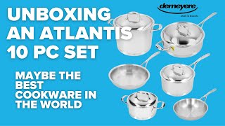 Unboxing the Demeyere Atlantis 10 piece Cookware Set [upl. by Rebel]