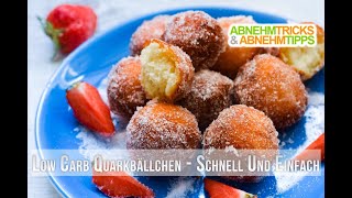 Low Carb Quarkbällchen Rezept  Kochvideo [upl. by Namurt]