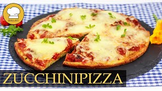 Schnelle ZUCCHINIPIZZA  lecker und kalorienarm [upl. by Chu]