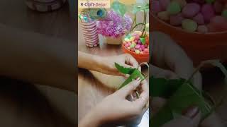 How to make mango leaf bag Mango leaf craft idea craft shorts viralshorts RCraftDecor [upl. by Asial]