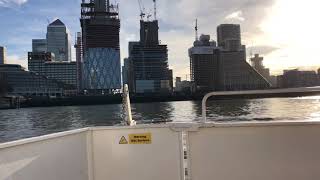 Comp ferry from Doubletree by Hilton riverside London to Canary Wharf [upl. by Roots300]