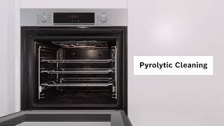 Bosch Oven Features  Pyrolytic Cleaning [upl. by Rekyr813]