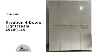 Godrej Interio Kreation X2 4 Doors Modular Steel Almirah Lightcream [upl. by Nerha472]