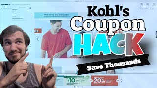 Kohls Coupon Hack  How to always have the MAXIMUM discount possible [upl. by Bran]