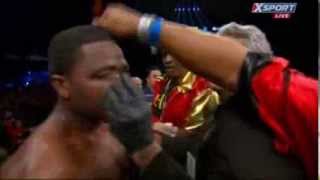 Marcos Maidana brushes Adrien Broners hair after beating him [upl. by Osy]