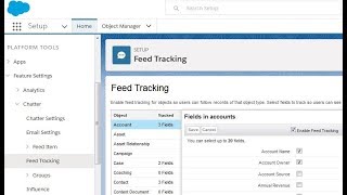 Salesforce Lightning Feed Tracking in Chatter [upl. by Juli]