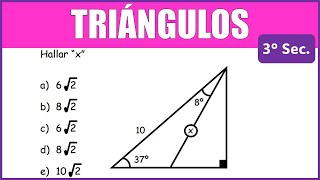 TRIÁNGULOS  TRIÁNGULOS NOTABLES  EJERCICIO SOLUCIONADO geometry [upl. by Peery]