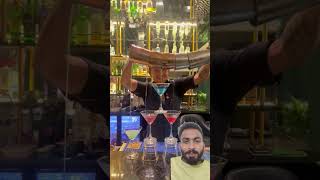 Bartender trick multiple pouring 😱😱 tricks bartender motivation [upl. by Cadman]