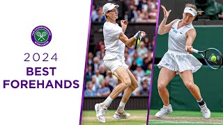 The BEST Forehands from Wimbledon 2024 🔥 [upl. by Ailaht]