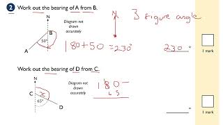 GCSE 91 MATHS BEARINGS VIDEO TUTORIAL IN FULL AQA PEARSON EDEXCEL OCR IGCSE AND WJEC IN JUST 3 MINS [upl. by Neih766]