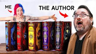 I Made MASSIVE Leatherbound Books and gave them to the author [upl. by Noirb]