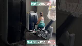 Hip Abduction Using abductor machine glute exercise [upl. by Suirauqram602]