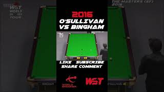 ronnie vs bingham Masters Sf ronnie bingham snooker snookermoments snookerworld shorts wst [upl. by Janicki]