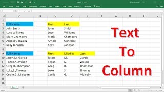 How To Split Text Into Multiple Columns Using Text to Column In Excel [upl. by Cristal]