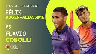 AUGERALIASSIME VS COBOLLI  NATIONAL BANK OPEN  MONTRÉAL  ROUND 1 [upl. by Novanod320]