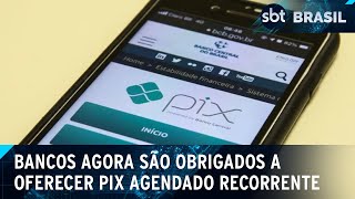 Bancos oferecem Pix agendado recorrente a partir desta segunda 28  SBT Brasil 271024 [upl. by Ellerrehc219]