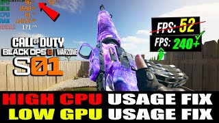 How To FIX High CPU Usage and Low GPU Usage in Warzone Black Ops 6 Low FPS 2024 Guide [upl. by Amhsirak]