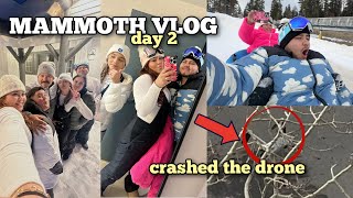 MAMMOTH DAY 2  We crashed the drone  We went tubing gondola beautiful views [upl. by Yrod]