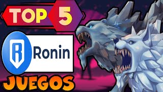 NFT TOP 5 RONIN✅Juegos Gratis 2024🚀ZENY AXS PIXEL💸 [upl. by Eenehs]