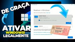 Como ATIVAR QUALQUER Windows DE GRAÇA SEM ATIVADOR SEM CRACK SEM NADA [upl. by Yrram]