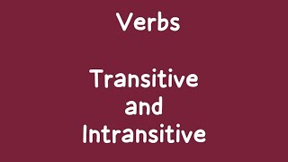 Transitive and Intransitive Verb  Grammar Verb  daljeetsinghz7t thegrammargoat [upl. by Herrera]