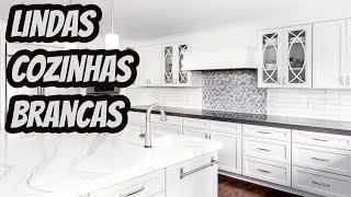 Modelos ideias de cozinhas bonitas decoradas em tons brancos Imagens fotos para decoração cor branca [upl. by Adelpho505]