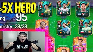 EA FC 25 FIFA 25 WELTREKORD 5x HEROS in FULL HERO 121 Rated FUT DRAFT Challenge Ultimate Team [upl. by Anavlys]