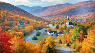 New England Autumn Road Trip  Beautiful Foliage in Vermont and New Hampshire 4K [upl. by Goerke687]