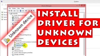 How To Find Driver and Install for UNKNOWN DEVICE  ACPI\VPC2004\0 [upl. by Maccarone]