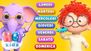 I giorni della settimana  Canzoni educative per bambini  HeyKids Italiano [upl. by Enairda]