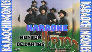 KARAOKE  Montón De Cartas  Conjunto Rio Grande [upl. by Juakn]