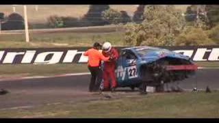 Len Cave  Bathursth 12 hour Mazda MPS Crash  The Side angle [upl. by Mota]