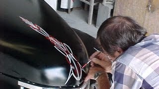 Hand Pinstriping Techniques Choosing The Right ColorsPart 1 [upl. by Odraode]