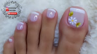 unhas decoradas para os pés fácil iniciantes [upl. by Anelrihs]