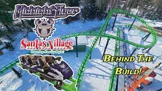 Santas Village Midnight Flyer Family Roller Coaster Construction Overview  Behind The Build [upl. by Litman]