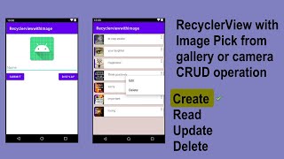 Android Studio CRUD  1  Insert Data In SQLite Database  RecyclerView CRUD with image [upl. by Eatnoid]