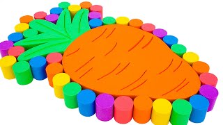 Satisfying Video l How to Make Rainbow Carrot Cake with Kinetic Sand amp Nail Polish Cutting ASMR [upl. by Adnilim114]