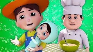 tepuk kue sajak pembibitan bayi sajak Lagu anak 3D Songs for Kids Farmees Preschool Song Pat a Cake [upl. by Kirbie]