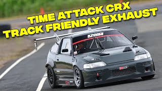 K24 CRX GETS A TRACK FRIENDLY EXHAUST [upl. by Reitrac]