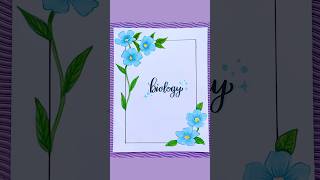 Front page design for Assignment Project Notebook Cover Page  Border design art drawing shorts [upl. by Cthrine]